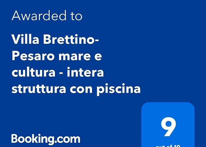 Villa Brettino- Pesaro mare e cultura - intera struttura con piscina